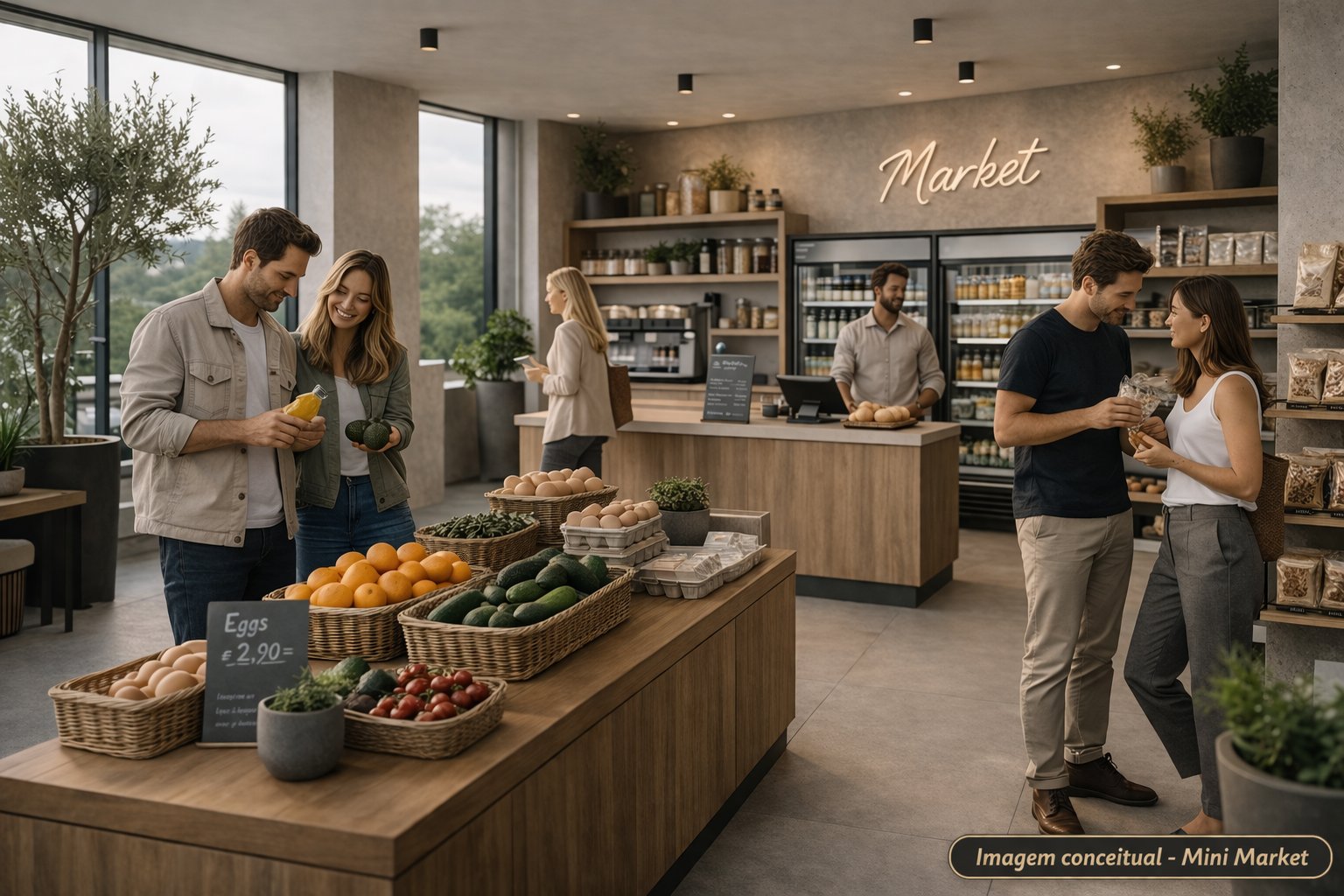 Imagem conceitual do Mini Market
