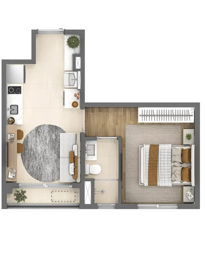 Planta 28m²