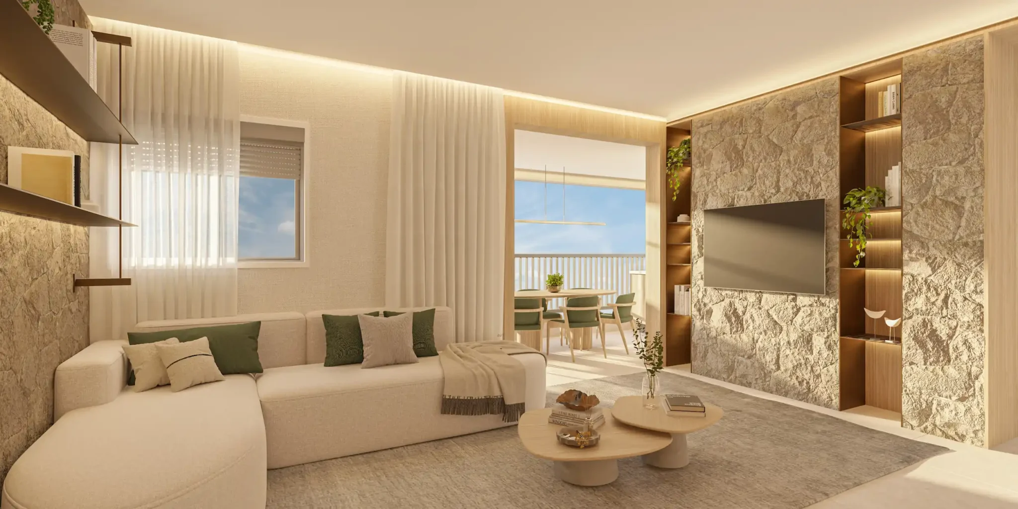 Perspectiva Ilustrada do Living - Final 02 – Linn Vila Mariana
