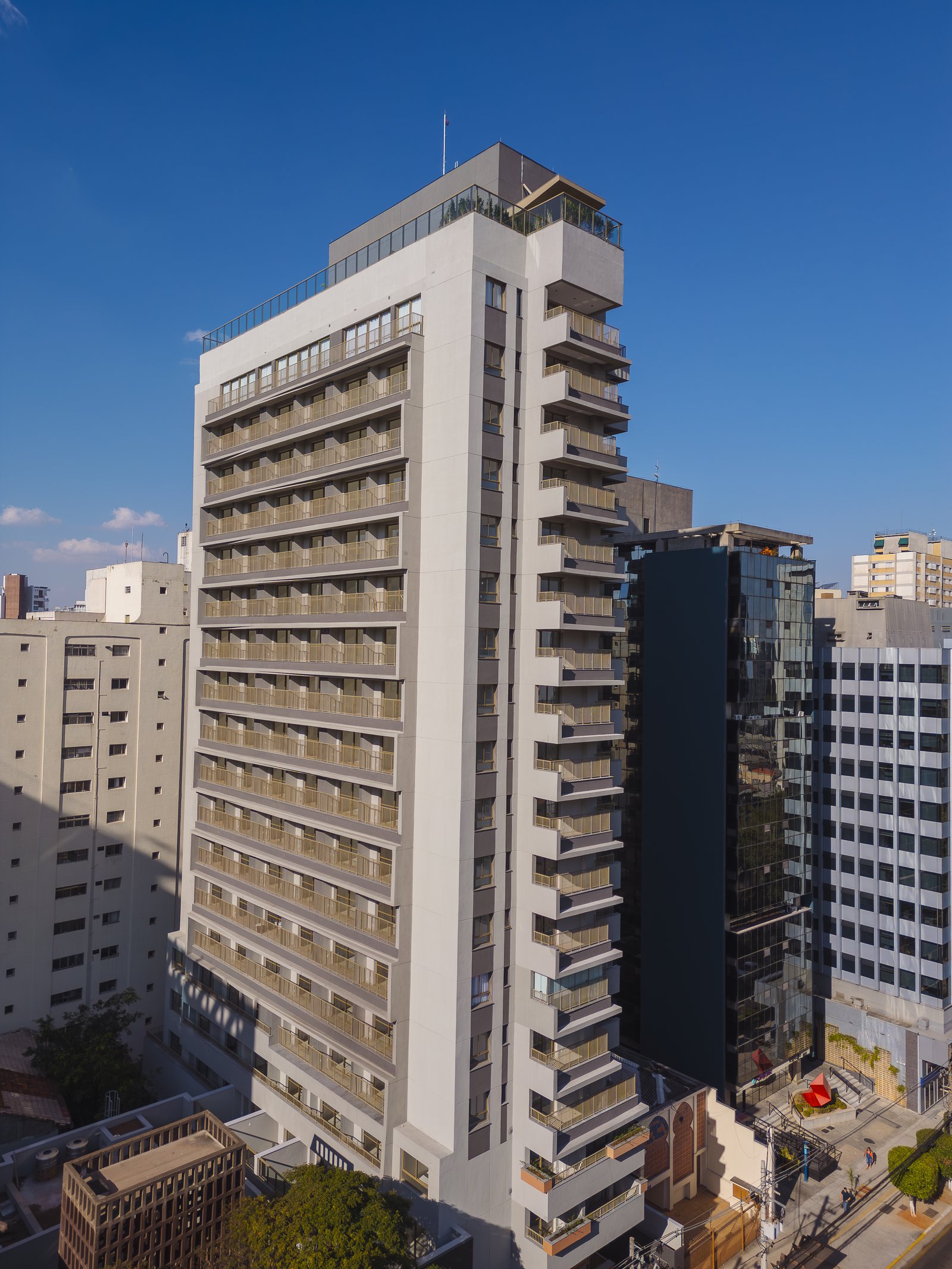 Vista aérea do NIK Paradiso na Rua Vergueiro, 1825, no Paraíso, ao lado da Avenida Paulista